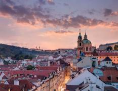 Almanac X Alcron Prague Blick auf Prag in Abendstimmung vom Almanac X Alcron Prague