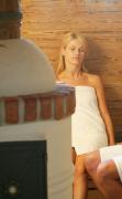 Gesundheitsresort Lebensquell Bad Zell Zwei Gäste sitzen in der Sauna des Gesundheitsresorts Lebensquell Bad Zell