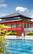 Pavillon im Garten des Asia Hotel und Spa Leoben